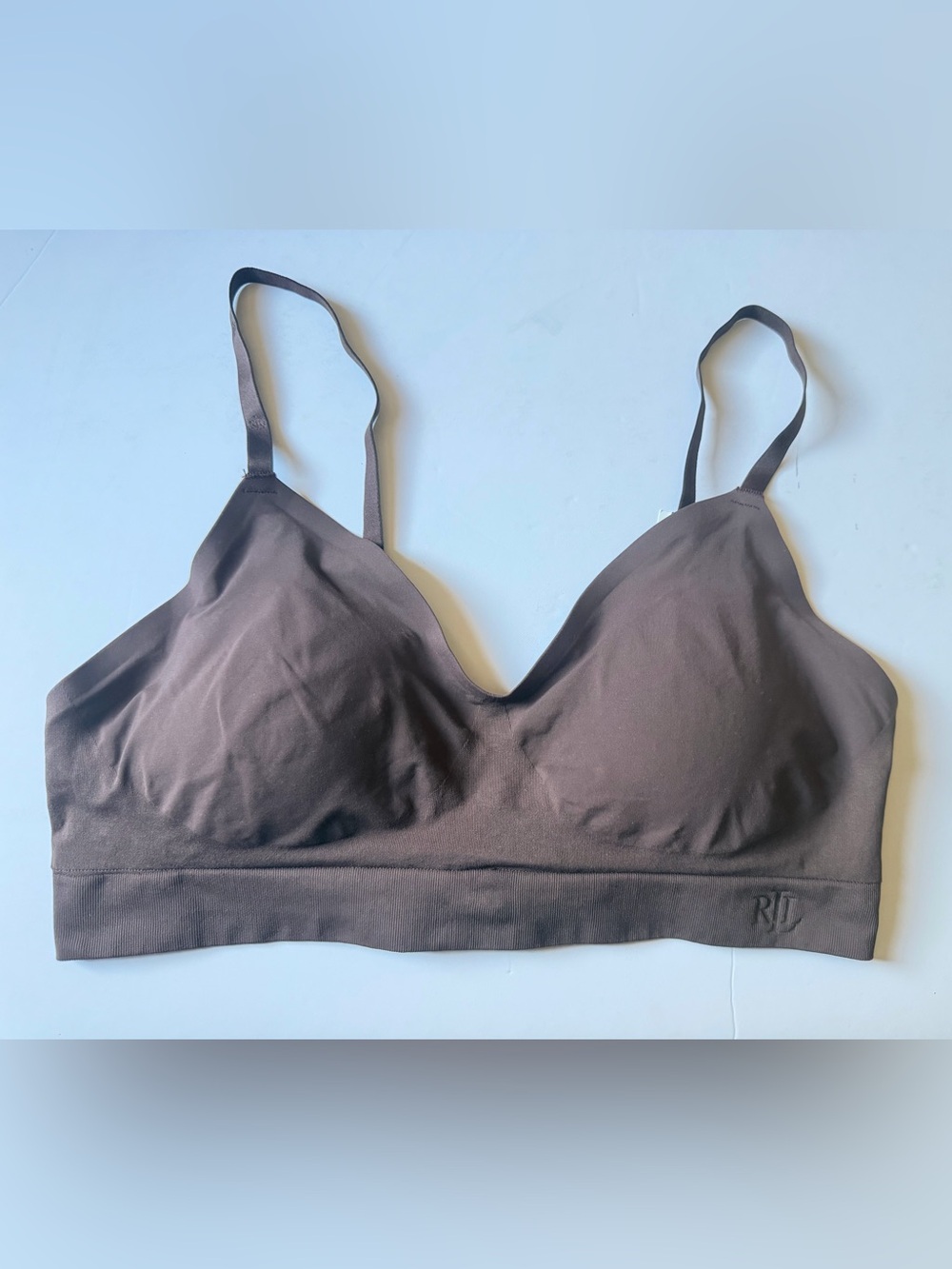 Ralph Lauren Brown Luxe Smoothing Wireless Bralette Size L